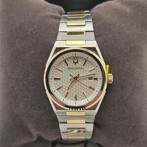 BULOVA WOMEN'S WATCH 2 TONE STAINLESS STEEL QUARTZ CLASSIC 98L323 MSRP $395